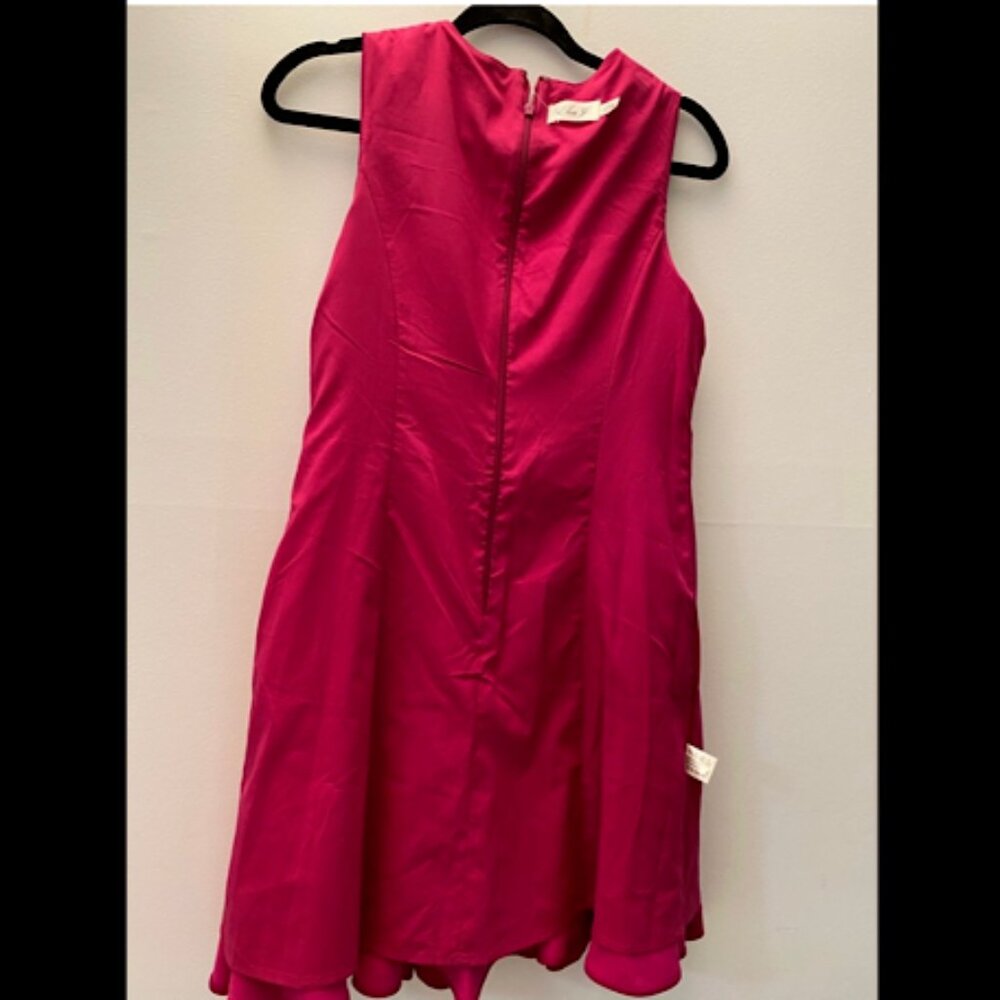 WNWOT Eliza J Pink Pinafore style dress with pleated hem. - Picture 3 of 6